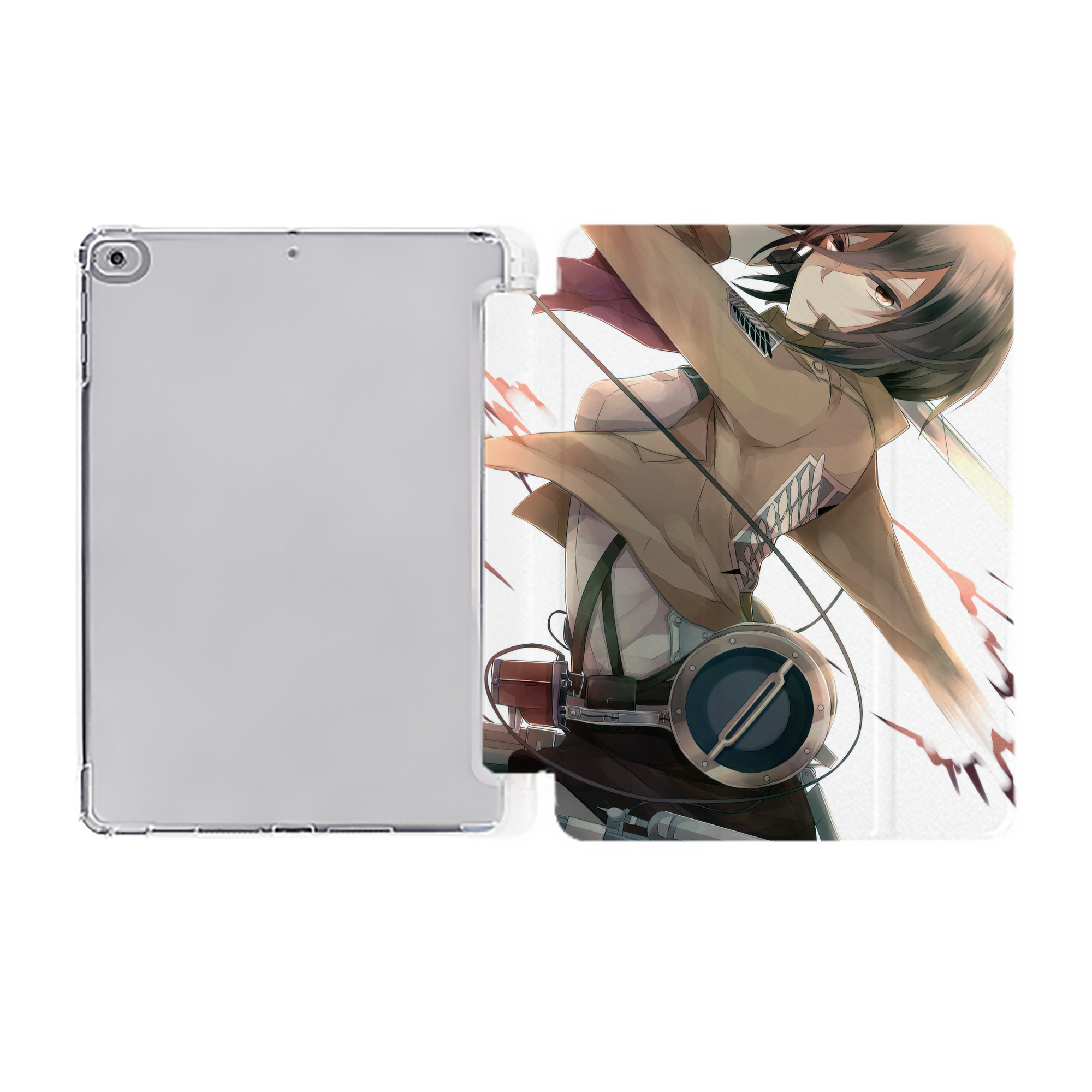 （画像用） 進撃の巨人 Attack on Titan IPad ケース ペン収納付き 三つ折りスタンド PUレザー×シリコン 対応機種9.5/10.5/10.9インチ